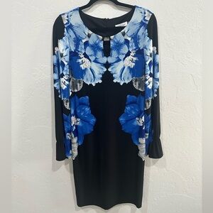 Calvin Klein floral black dress (8)